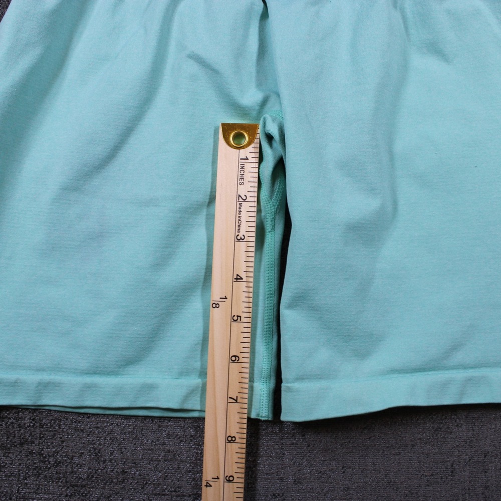 NVGTN Womens Mint Green Seamless High Waisted Biker Shorts Size L Gym Workout - Picture 6 of 9